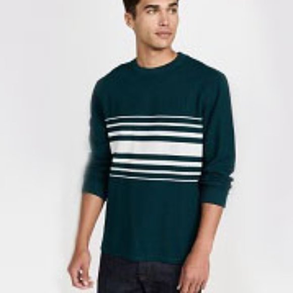 Club Monaco Men's NEW Green Piqué Crewneck Sweatshirt Pullover Sweater Size XXL - Picture 1 of 10
